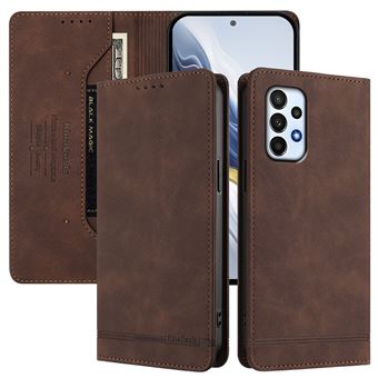 Capa FOXDOCK Tipo Carteira Flip para Samsung Galaxy A23 4G/5G com Bloqueio RFID | Fecho Magnético | Pele PU  | Castanho - 1