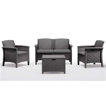 Conjunto de Mobiliário de Exterior Carrefour 8003723491676 | Cinzento - 1