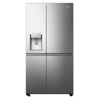 Frigorífico Americano Hisense RS818N4IIE1 | 179x91x73 cm | 632 L | E | Aço inoxidável - 1