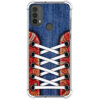 Capa Tumundosmartphone de silicone anti-choque para motorola moto e40 design tênis 11 desenhos - 1