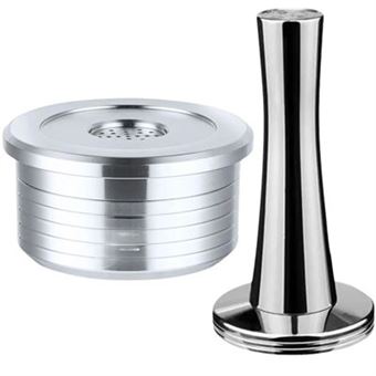 Cápsula Reutilizável em Aço Inoxidável Orysin + Compactador | Para Cafeteiras Delta Q Mini Milk Qool - 1