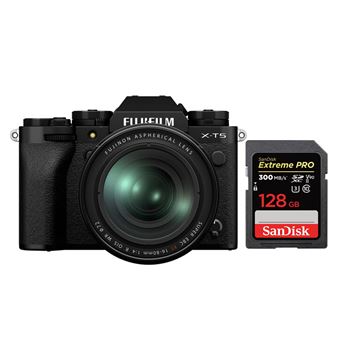 Fujifilm X-T5 Kit 16-80mm R Black+SanDisk 128GB Extreme Pro SDXC UHS-II U3 300MB/s - 1