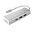 hub de interface Hama Aluminium USB 3.1 (3.1 Gen 2) Type-C 5000Mbit/s Prateado_0