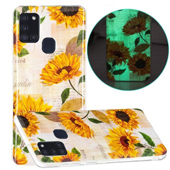 Capa e TPU padrão noctilescente de girassol IMD para Samsung Galaxy A21s (Global Version) - 1
