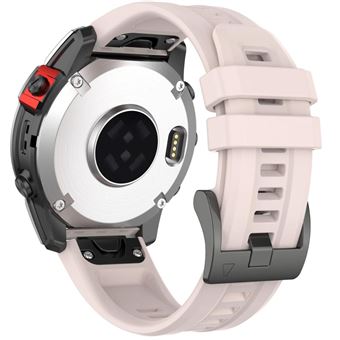Bracelete em Silicone Antiimpacto com Fecho de Metal para Garmin Fenix 8 Pro | Rosa Claro - 1