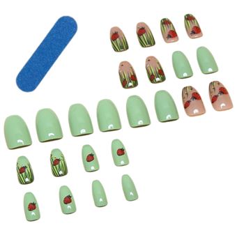 Unhas Postiças CO-Phénix Estilo francês | 24 unidades - 1