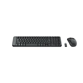 Teclado Wireless + Rato Logitech Wireless Combo MK220 | Idioma: Grego | Preto - 1