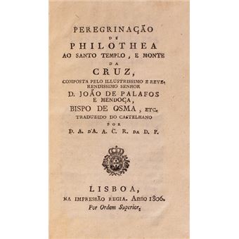Peregrinação de philothea ao santo templo, e monte da cruz. - 1