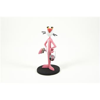Figura Artesanal de Resina Pantera Cor de Rosa - 1