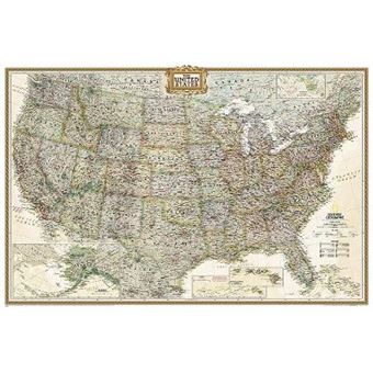 United States Executive, Poster Size, Tubed Wall Maps Us National ...
