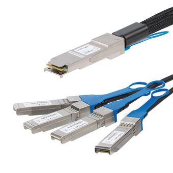Cabo de Fibra Ótica StarTech.com QSFP4SFPPC2M | Preto - 1