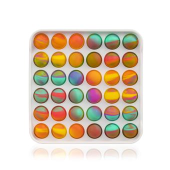 Bubble Pop It DAM | Quadro Rígido Quadrado Branco - 1