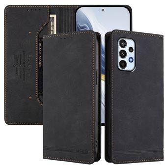Capa FOXDOCK Tipo Carteira Flip para Samsung Galaxy A23 4G/5G com Bloqueio RFID | Fecho Magnético | Pele PU  | Preto - 1