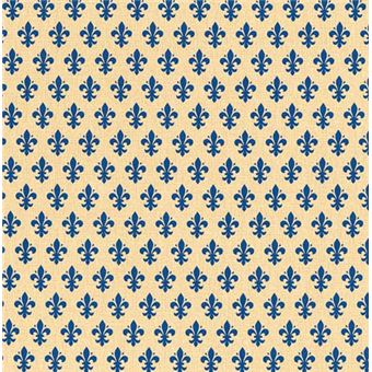 Papel Autocolante D-C-Fix | Fantasia | 45cm x 15m | Flor de Lis Azul 200-2756 - 1
