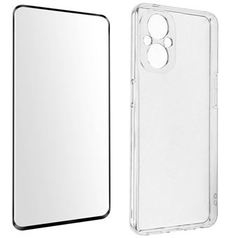 Capa Avizar Para Oppo Reno 8 Lite 5G + Película De Vidro Temperado 9H Preto - 1