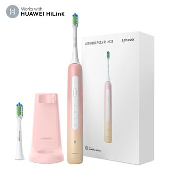 Escova de Dentes Elétrica Lebooo IPX7 | Conectável com HUAWEI Hilink | Totalmente Automático | Onda Sonora | Impermeável - Rosa - 1