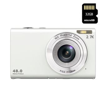 Câmara digital compacta para crianças DUDAO DC402 | 8MP | 2.7k | 2,8" | 32GB | Branco - 1