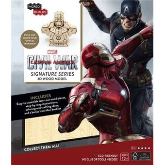 IncrediBuilds: Marvel's Captain America: Civil War: Iron Man Signature Series 3D Wood Model - 1
