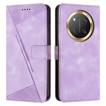 Capa FOXDOCK para Honor Magic 7 Lite | Pele | Flip | 3 Compartimentos para Cartões | Roxo - 1