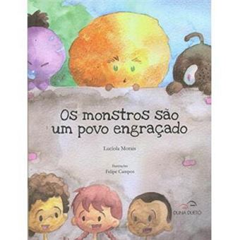 Os Monstros São Um Povo Engraçado - Livro Infantil Para Colorir - 1