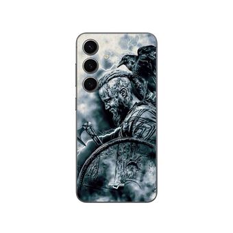Capa Maniacase para Samsung Galaxy S24 FE | Vikings Ragnar Lothbrok Escudo Corvo - 1