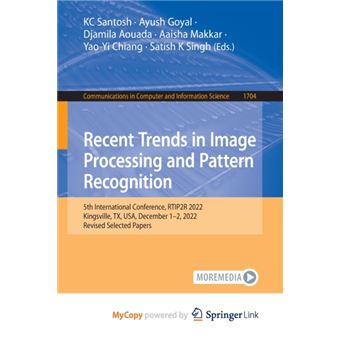 Recent Trends In Image Processing And Pattern Recognition By Springer Nature B.V - 1