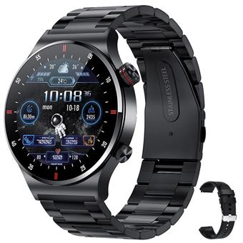 Smartwatch SZSMART QW33 | NFC | Bluetooth | IP67 | 1.28" | + Correia de silicone | Android e IOS | Preto - 1