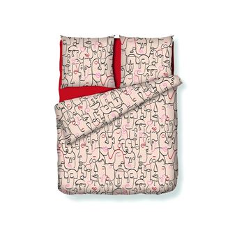 Jogo de Cama OZAIA FIGURE 220x240 cm | Tecido e veludo Multicor - 1