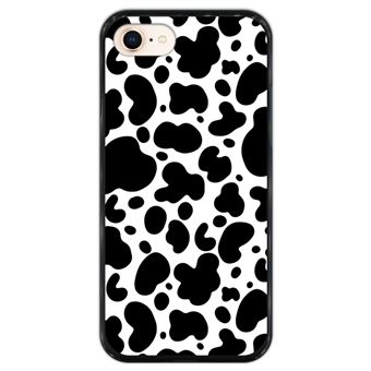 Capa Hapdey para iPhone 7 - 8 Design Padrão de Vaca em Silicone Flexível e TPU Preto