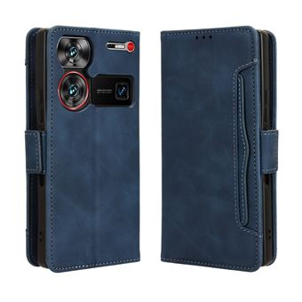 Capa FOXDOCK Protetora para ZTE Nubia Z60 Ultra | Suporte e Flip de couro PU | À Prova de Choque | Azul - 1