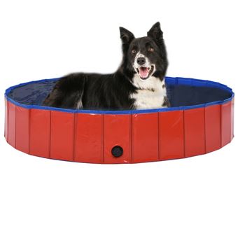 Piscina para Cães Dobrável vidaXL | 160x30cm | PVC | Vermelho - 1
