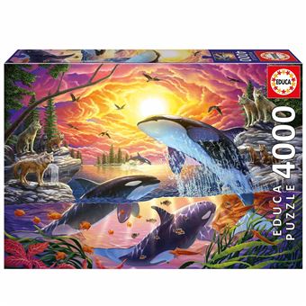 Puzzle Educa Orcas e Lobos | 4000 Peças - 1