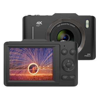 Máquina Fotográfica Compacta DUDAO H16 4K HD | 48MP | 16x Zoom | Preto - 1
