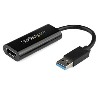 Adaptador Gráfico Usb StarTech.com Adaptador USB 3.0 para HDMI - Design fino - 1920x1200 | Preto - 1