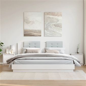 Mesas de cabeceira vidaXL | 2 peças | 40x30,5x40 cm | pinho maciço branco - 1