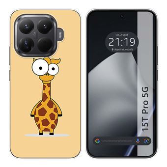 Capa Tumundosmartphone de silicone para Xiaomi 15T Pro 5G | Desenhos de design de girafa - 1