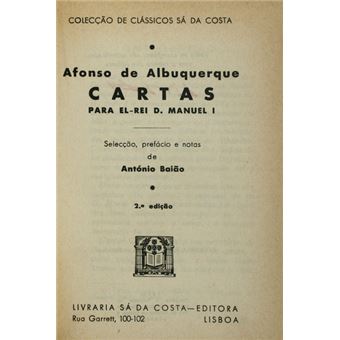 Cartas para el-rei d. manuel i. [2.ª edição] - 1