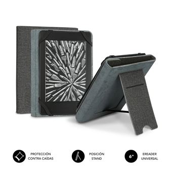 Capa para leitor de livros eletrónicos SUBBLIM FUNDA EBOOK CLEVER STAND 6'' GREY | Cinzento - 1