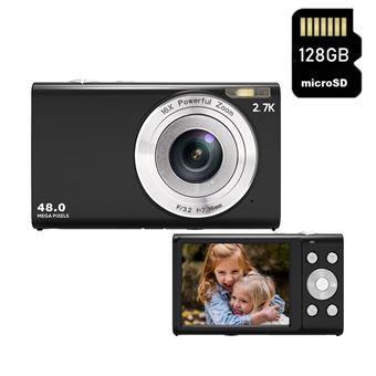 Câmara digital compacta para crianças DUDAO DC402 | 8MP | 2.7k | 2,8" | 128GB | Preto - 1