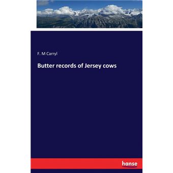 Butter Records Of Jersey Cows - 1