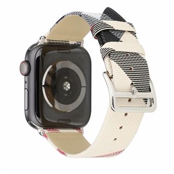 Bracelete de Couro HSMY Design Treliça para Apple Watch Series 6/ SE/ 5/ 4 | 40 mm - Kaki - 1