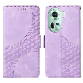 Capa FLOODKING para OPPO Reno 11 Pro 5G | Design Acolchoado | Couro PU Premium | Roxo - 1