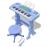 Piano brinquedo VidaXL com banco/microfone 37 teclas Azul_0