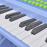 Piano brinquedo VidaXL com banco/microfone 37 teclas Azul_1