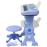 Piano brinquedo VidaXL com banco/microfone 37 teclas Azul_3