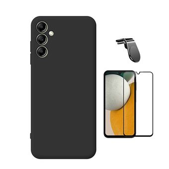Kit Película de Vidro Temperado Gorilasglass + Capa Proteção Silicone + Suporte Magnético L Gift4Me para Samsung Galaxy A16 | Preto - 1