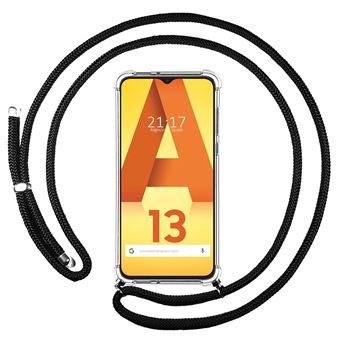 Capa Tumundosmartphone Suspensa Transparente para Samsung Galaxy A13 4G com Cordão Preto - 1