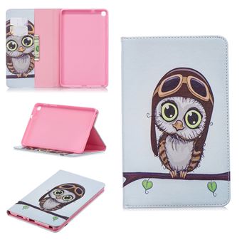 Capa PU padrão impresso com suporte coruja bonito para Samsung Galaxy Tab A 8 (2019) P200 P205 - 1