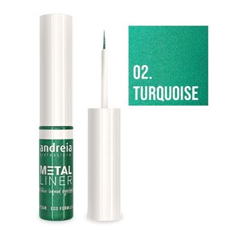 Eyeliner Líquido Andreia Metal Liner 02 Turquoise - 1