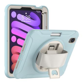 Capa e TPU Híbrido com Suporte Giratório de 360° e Alça de gelo Azul Magunivers para iPad mini (2021) - 1